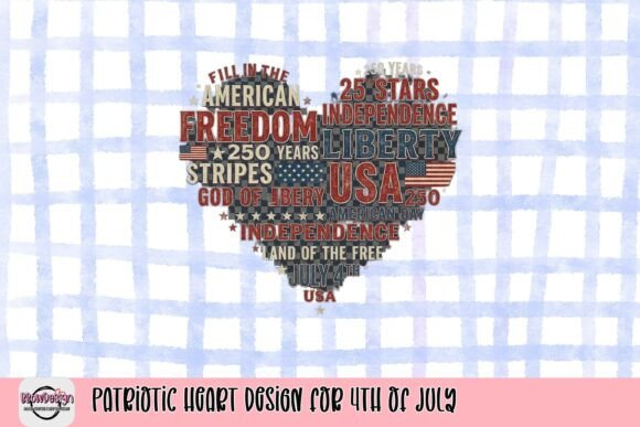 A Patriotic Heart Design to Celebrate American Independence Day