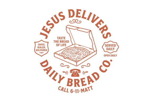 Faith, Flavor, and Font: The Jesus Delivers Christian Pizza Design