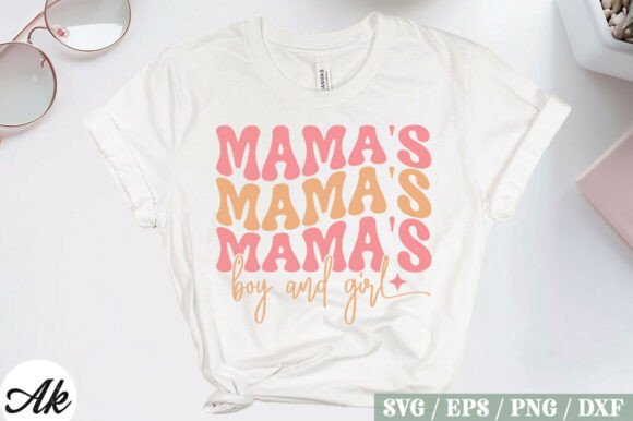 Mamas Boy and Girl SVG Design for Toddler Crafts