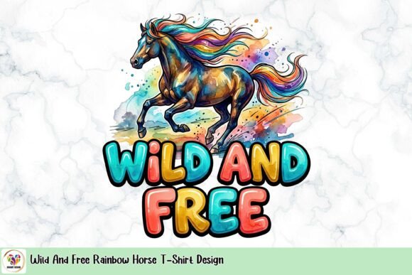 Unleash Vibrant Energy with the Wild And Free Horse Graphic