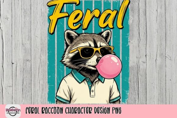 Unleash Your Wild Side with This Feral Raccoon Design